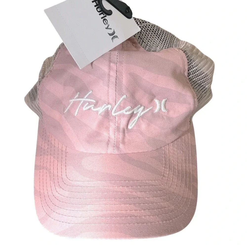 Hurley Key West Womens Trucker Hat Pink Camo Mesh Snapback One Size NWT